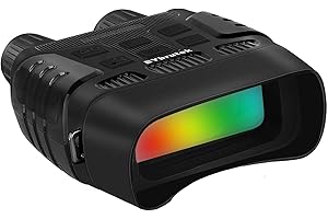 BYbrutek Jumelles de Vsion Nocturne Numérique, Infrarouge, Vision Jusqu'à 300 Mètres dans L'obscurité Totale, LCD 2,31 pouces, Photo 1MP/Vidéo 960P, Grossissement 10X, Zoom 4X