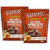 Biopocket Organic Dried Apricots, 2 x 500 g