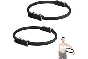 MAGIC SELECT Aro de Pilates para Entrenamiento - Anillo de Yoga con Doble Asa – Círculo Pilates Fitness de Resistencia y Flexibilidad - Aro mágico para piernas y Brazos.