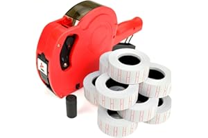 DSL DAILY SUPPLY LTD. MX5500 DSL Pricing Gun Labeller Shop Office Free 10 Rolls Price Label + Spare Ink (Red)