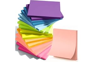 ‎CAYXENFUL 16 Blöcke Haftnotizen 76 mm x 76 mm,1600 Stück Bunte Klebezettel Block zum Beschriften, Selbstklebend Sticky Notes, Super-Haftnotizen, für Schule, Zuhause, Büro -100 Blätter/Block