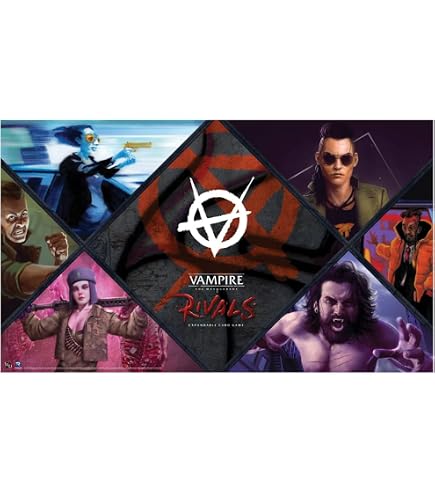 Renegade Game Studios Vampire: The Masquerade – Rivals Expandable Card Game | Toreador Clan Playmat | Deck Construction | World of Darkness English Français