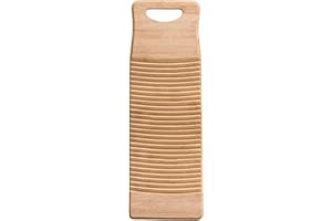 JOMEWORY Lavanderia in Legno Consiglio di Lavaggio a Mano in Legno di bambù per Il bucato Tavola abrasiva Manuale per lavamani Vecchio Stile Anti- Slip per Lavare i Vestiti T-Shirt Asciugamani
