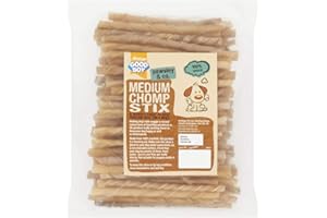 Good Boy - Medium Rawhide Chomp Sticks - Dog Chews - Made From 100 Percent Natural Hide - Pack of 100 - Dog Treats Natural