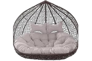 AZVFLY Hängesessel Kissen, Twin Sitzkissen Hängesessel 2 Personen, Ultra Dick Anti-Verformung Auflagen Polster für Schwingsessel, Outdoor Indoor HäNgesessel Polsterauflage