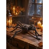 Cadılar Bayramı Peluş &Ouml;r&uuml;mcek Halloween Parti Dekoru Siyah 75 cm
