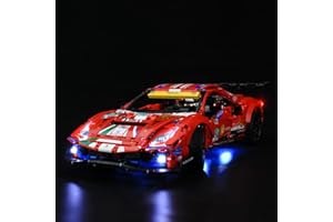 MENZAVA Kit di Illuminazione a LED Compatibile con LEGO 42125 Ferrari 488 GTE “AF Corse #51” Technic Modello da Costruire - Set di luci per a LED Il Modello (Non includere Il Modello)