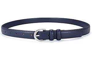 VONMELLI Cintura Donne in Pelle per Pantaloni Jeans Moda Cinture da Donna Skinny per Abiti Cintura Sottile con Fibbia A Un Solo Ardiglione