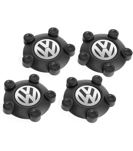 Cache-moyeu Central VW D'origine - Référence 1C0601149D GTT, Couleur Argent Bleu, Neuf - 7