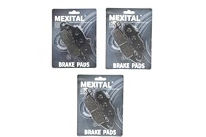 MEXITAL 1 Set Motorbike Brake Pads Front and Rear for ZR-7 ZR 750 (99-05) / VN 1600 (03-08) / VN 1500 Nomad Fi (99-05) / VN 1700 Classic Tourer Vulcan Nomad (09-13) MXB229-231-231