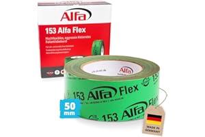 Alfa 1x Flexibles Hochleistungsklebeband 50 mm x 25 m Profi-Qualität Dampfbremsen Dampfsperren Dachfolien geschmeidiges Folienklebeband/Systemklebeband