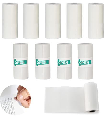 Papier Thermique Transparent 50mm X 3,5m - Lot De 3 Rouleaux Pour Mini Imprimante T02/M02X/M02L/M02S - Photos Et Notes
