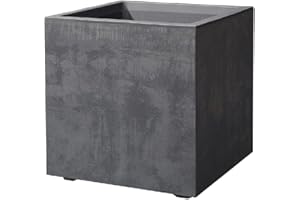 ‎KREHER Kreher XL Pflanzkasten Millennium in verschiedenen Formaten und Farben. Tolle Naturstein Optik in Braun, Beige, Anthrazit oder Grau! Aus robustem Kunststoff! (80 Liter Anthrazit)