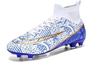 VERROL Chaussures de Football Homme en Plein Air Crampons de Foot High Top Spike Adolescents Garçon Profession Athlétisme Chaussures de Sport 34EU-46EU