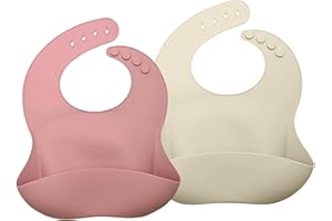 Sella Products Silicone Baby Bib | 2 Pack | Integrated Food Catcher | Easy Clean | Flexible Bibs for Infants and Toddlers (2 Pack)