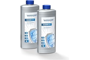 Wessper 2 Sztuki Odkamieniacz do Ekspresu do Kawy 1000 ml | Kompatybilny z Delonghi, Senseo, Saeco, Nespresso, Jura, Siemens, Miele