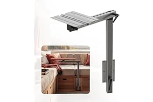 Farosun klappbares Tischbein, manuell höhenverstellbar für Wohnmobil, Jacht oder Camper, Bein für Schwenktisch, Tischfuß klappbar, 360° drehbar, aus Aluminium, platzsparend, einfache Montage