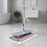 Deconox One Click Mop Palette 4XL Large Pallet 32cm, 8 Cloth Gifts, Elevator Mechanism Very Practical, Lazy Hand Touchless Work