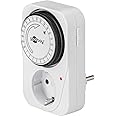 Goobay 51276 Analoge Zeitschaltuhr Steckdose 3500W Mechanische Schaltuhr Zeitschalter für Steckdose Timer Analog 15 Min. Inte