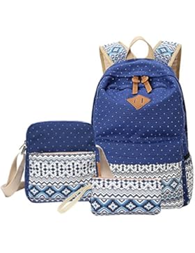 MingTai 3PCS Schulrucksack Canva