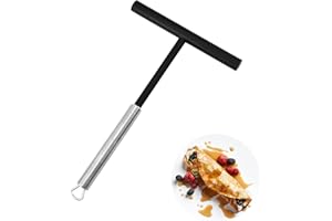 NICEIN®1PC Distributeurs à Crêpes Inox,Spatule Crepe en Forme de T,Convient pour Crepiere pour Faire des Crepe,étaleur de Pâte,Râteau À Crêpe,Convient pour Faire des Pancake et des Gaufres