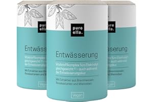 ‎PURE ELLA Pure Ella ENTWÄSSERUNG Kapseln - 180 Brennesselkapseln, Vegan - Komplex hochdosiert (976mg), mit Brennnessel, Magnesium, Rosskastanien, Weinreben - Natur, ohne chemisch starke Entwässerungstabletten