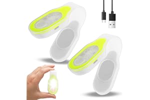 RANJIMA Luz nocturna de enfermería, 2 unidades de lámpara LED con clip, mini luz nocturna para enfermera, recargable por USB, linterna con clip en la ropa, luz de seguridad LED, mochila escolar para