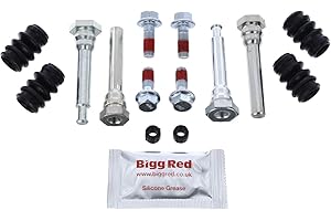 Bigg Red - Rear Brake caliper Slider Pin Kit - Compatible with 2 2014-2020, Cx-3 2015-2020, Cx-5 2011-2017, Swift 2010-2017, Sx4 S-cross 2013-2020, Vitara 2015-2020