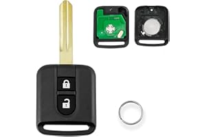 GLOUVDEYZ For Nissan X-Trail Key 433Mhz For Qashqai Key For Nissan Note Key For Nissan Micra Remote Key For Nissan Navara Key Fob 2 Buttons Remote Car Key Fob 5WK4 876 with ID46 Chip Key Ring