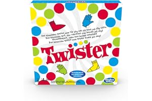 Hasbro Gaming TWISTER UTMANAR BARNEN: Spelet Twister utmanar spelare att placera sina händer och fötter på olika platser på mattan utan att ramla