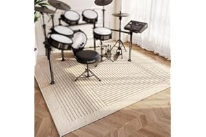 Luminexia Alfombras Acusticas Alfombra para Batería Manta insonorizada,Alfombra para Tambor,Vintage Stage Alfombra Drum Rug,para Caja de Bombo y Otros Instrumentos Musicales