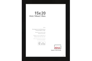 DEHA Design Cadre de portrait en bois, cadre photo Fontana, 15x20 cm, Noir