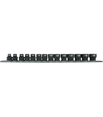 Laser Tools 6486 Impact Socket Set – 1/2 Drive, Low Profile, 17 Piece Set