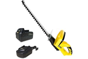 kukumax 20V 4Ah Tagliasiepi a Batteria - Tagliaerba Senza Fili e Leggero, Lunghezza di Taglio 51 cm- Batteria e caricabatteria Inclusi