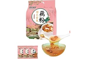 TEAERPKLAE Sweet scented osmanthus, nut and lotus root powder soup17.63oz/500g Instant nutritious breakfast(35.5g*14 bags) Fast food porridge 桂花坚果藕粉500g