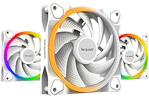 be quiet! Light Wings 120mm PWM high-speed White Triple Pack, 3 ventole incluse, LED ARGB, tanti colori e modalità, pale ottimizzate per il rumore, pressione statica elevata, turbolenze a basso rumore