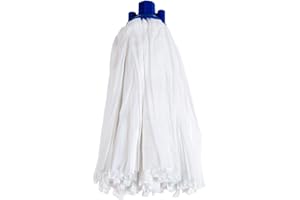 DETER CENTER Filmop mop Sontara sintetico bianco con attacco a vite per HACCP- Confezione : 5 pezzi