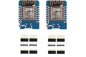 DUBEUYEW SP-Cow 2pcs ESP8266 ESP-12F, Scheda di sviluppo Wifi, con Chip Modulo ESP-12F 4MB, NodeMCU WeMos WIFI Modulo, Compatibile con Arduino Nodemcu (2 pcs)