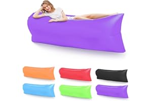‎KEEPAA KEEPAA Aufblasbares Sofa Air Lounger Wasserdicht - Anti Luft Leaking mit Tragbarem Paket Luftsofa Luftsack für Reisen Camping Wandern und Strandpartys (Violett)