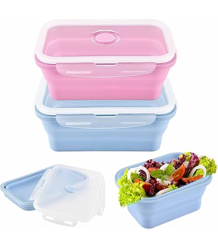 Ello Bento-Box Lunch-Set – Stapelbar, Auslaufsicher, Mikrowellengeeignet – 2-tlg. In Lila
