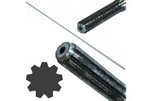 MAR-POL Marpol Tige de transmission interne 9 dents rangées Ø8 mm 153 cm pour tondeuse à gazon de rechange