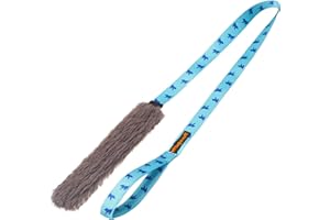 Tug-E-Nuff Dog Gear, Chaser Durable pour Chien avec poignée Extra Longue | Idéal pour Le Dressage interactif des Chiens et Les Chiens de Tous âges | 4 Couleurs | 47 x 11 Pouces de Taille