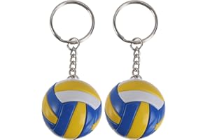 ‎MILISTEN Milisten 2Pcs Volleyball Schlüssel Ringe Basketball Keychain Mini Sport Simulation Schlüssel Kette Sport Stil Schlüssel Ring Anhänger für Tasche Hängen Ornamente Keychain Geschenke
