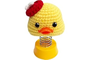 KIAYOO Decoration Voiture, Canard au Crochet Décorations du Tableau de Bord,Jouets Voiture Intérieur,Auto Accessoires Ornement Bobble Head Cadeau Homme Femme d'anniversaire, de Noël, de Nouvel an