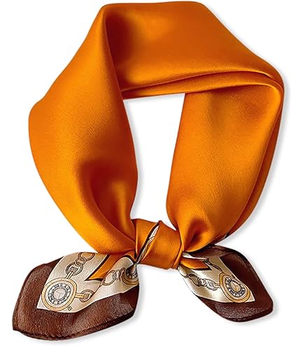 WELROG 4 Pack Raso Quadrato Sciarpa 60 * 60cm Foulard Per Donna, Bandane Di Seta, Fazzoletti Da Collo, Fascia Per La Testa