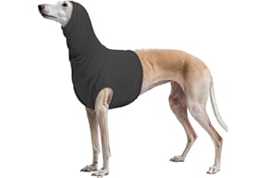 PUMYPOREITY Snood pour Chien, Cache Cou Protection Oreille Tour de Cou et Oreilles Gilet Post-Opératoire Chemise Chirurgicale pour Chien Couvre-Cou(Gris, XL)