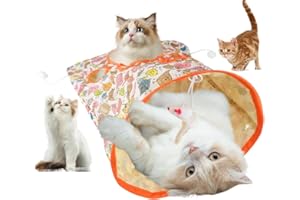 Kayuneed Bolsa túnel para gatos, túnel para mascotas, cama de túnel para gatos, entrenamiento, resistente al desgaste, plegable para gatos pequeños y grandes (pájaro)