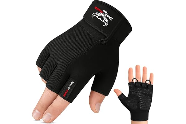 BEAST RAGE Gants de Fitness Musculation Homme et Femme Exercice Entraînements Gants Sport Gym Cyclisme Gymnastique Halterophilie Soutien Cyclisme Antidérapants Rembourrés