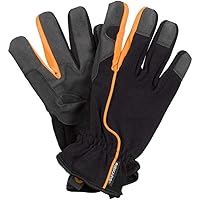 Fiskars Garten-Arbeitshandschuhe, Größe 8, Schwarz/Orange, 1003478