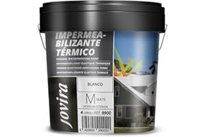 JOVIRA PINTURAS Impermeabilizante Térmico. Antigoteras Terraza Térmico. Pintura impermeabilizante térmica-acústica. (4 Litros, Blanco) A-51B